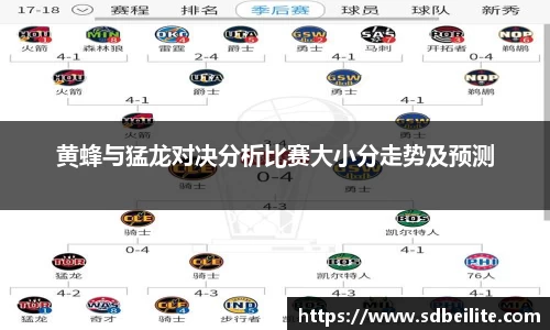 黄蜂与猛龙对决分析比赛大小分走势及预测